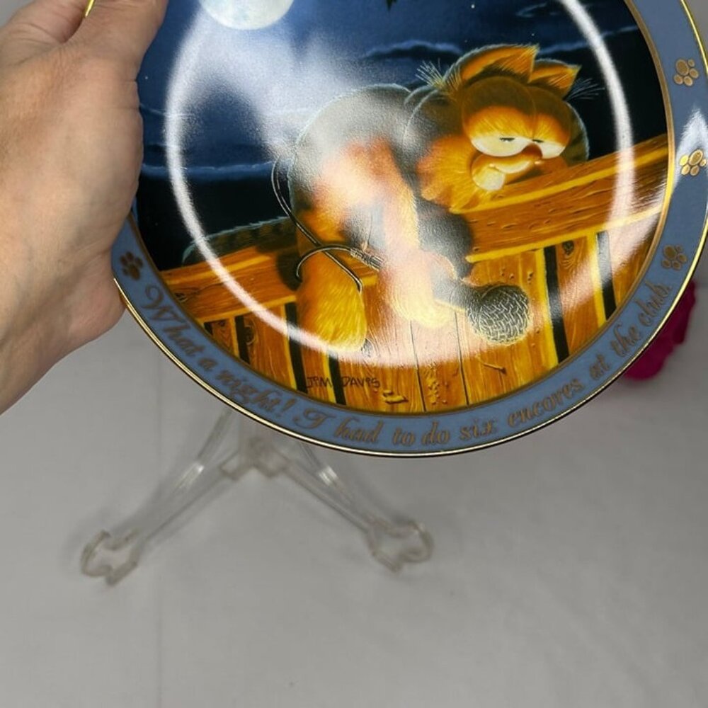 Vintage The Garfield Collectors Plates "Dear Diary Series" What a Night - Picture 5 of 6